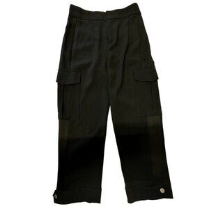 RAG & BONE Black Tuxedo Trim Cropped Cargo‎ Ankle Pants Women Size 00
